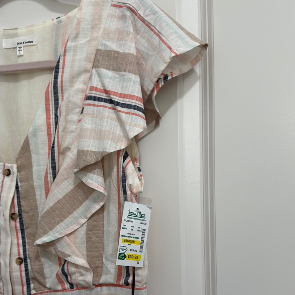 Striped Button-Down Dress - Picture 3 of 8